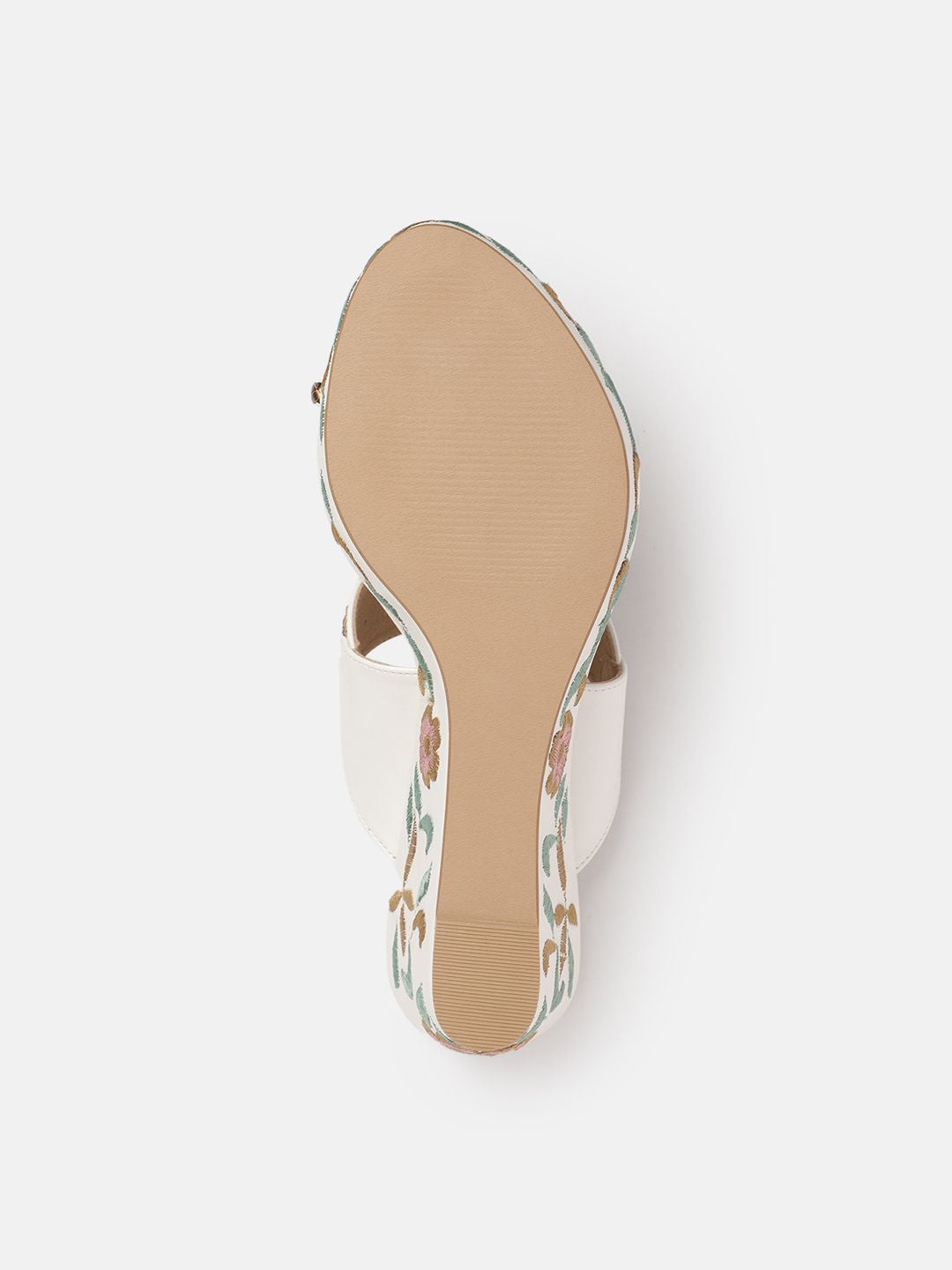 House of Pataudi Floral Embroidery Detail Wedges
