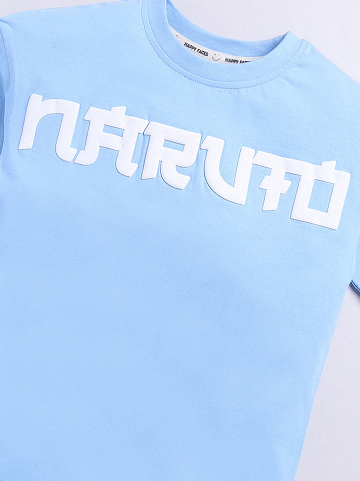 Happy Faces Boys Naruto Print Pure Cotton T-shirt
