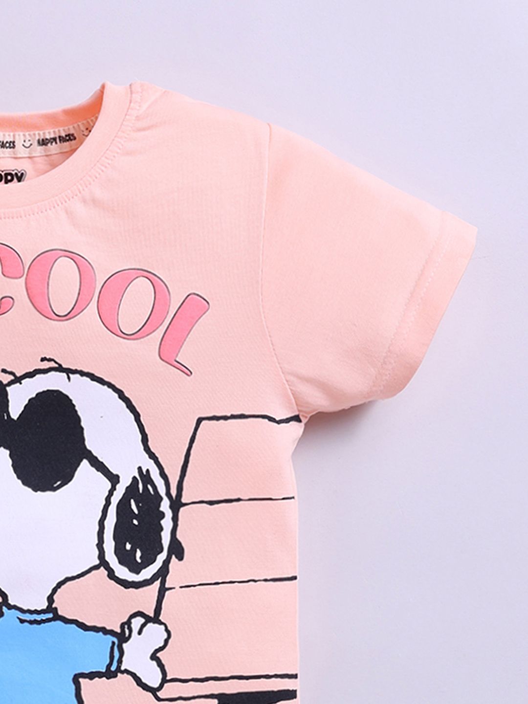 Happy Faces Boys Snoopy Printed Pure Cotton T-shirt