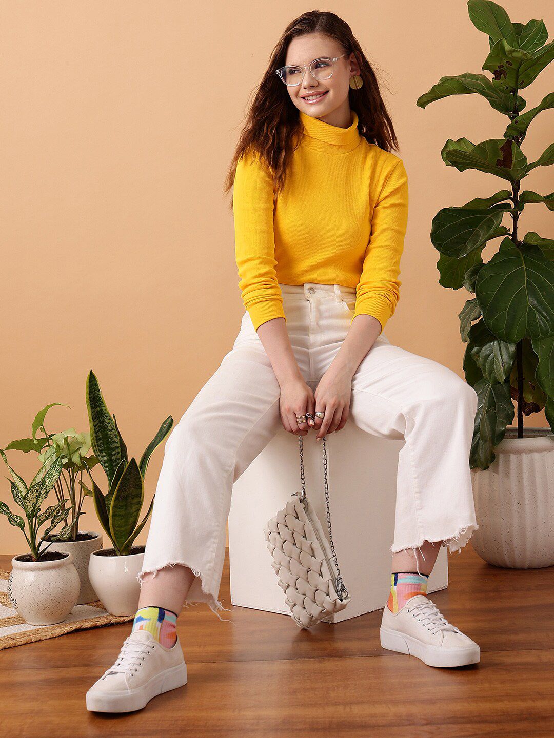 STREET 9 Turtle Neck Fitted Top
