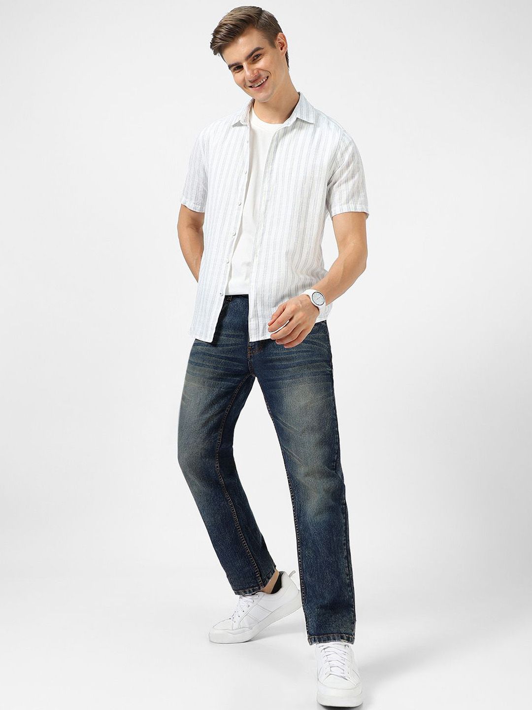 Urbano Fashion Regular Fit Stretchable Washed Jeans