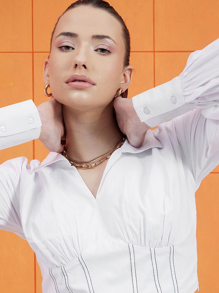 STREET 9 Long Sleeves Cotton Shirt Style Top