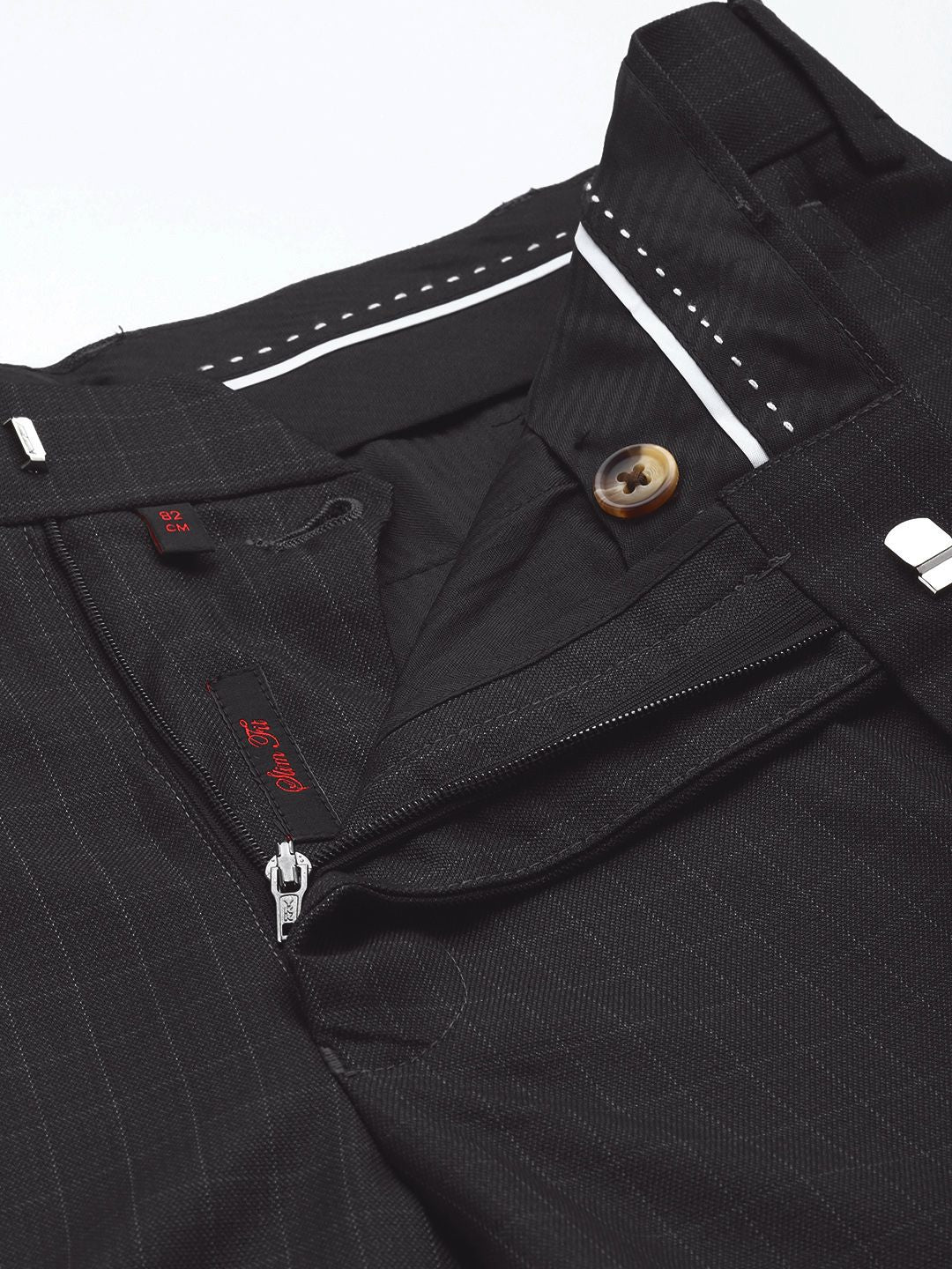 Raymond Men Checked Slim Fit Formal Trousers