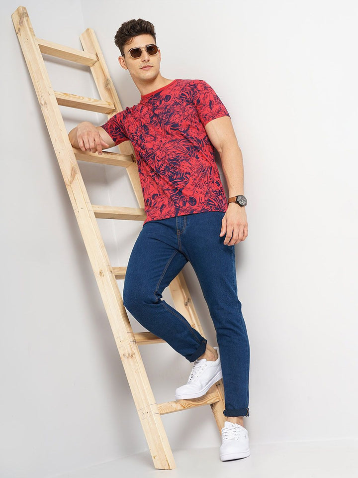 The Indian Garage Co Floral Printed Sports T-shirt