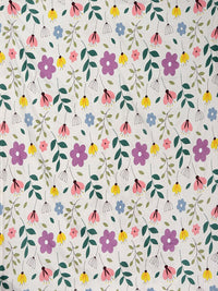 KLOTTHE White & Pink Floral 300 TC Super King Bedsheet with 2 Pillow Covers