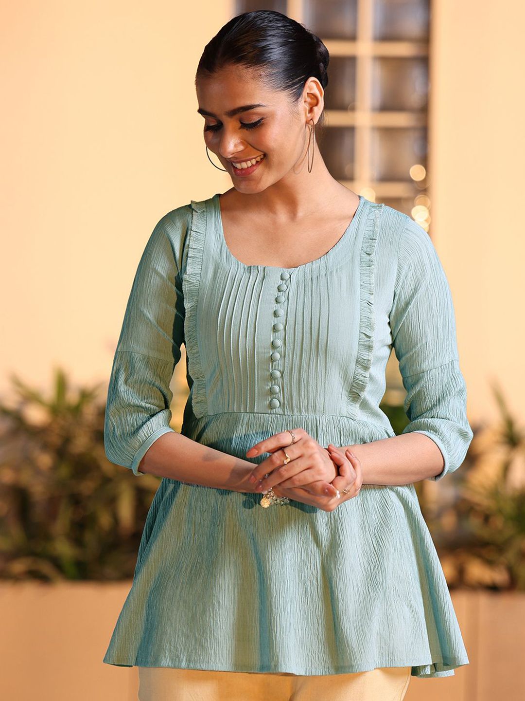 Libas Women Round Neck Cotton Tunic