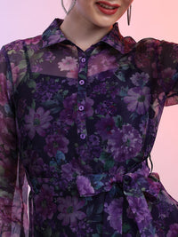 Pakaian Mini Baju Bercetak Bunga Tokyo Talkies Wanita