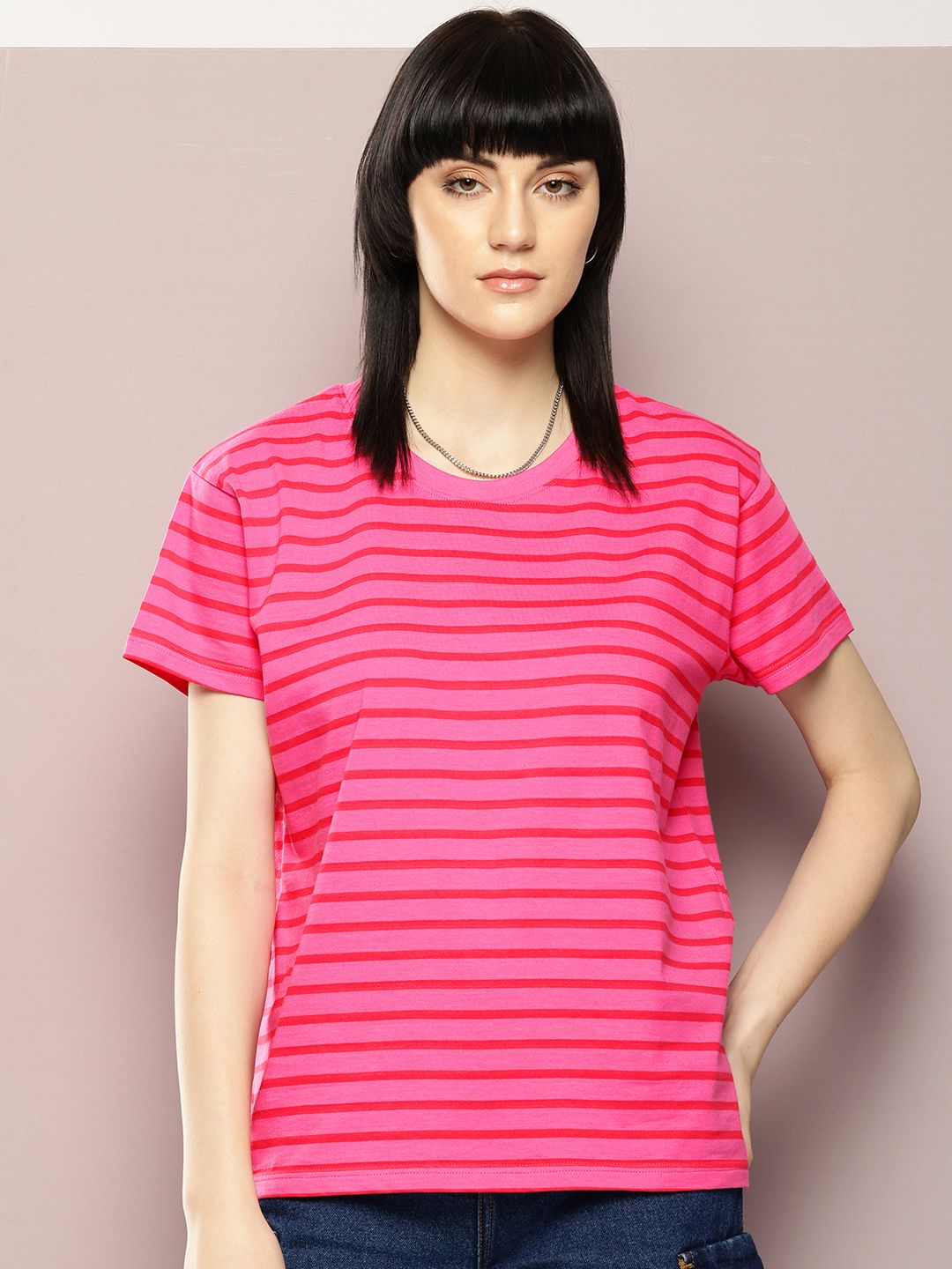 Dillinger Women Yarn Dyed Boxy T Shirt