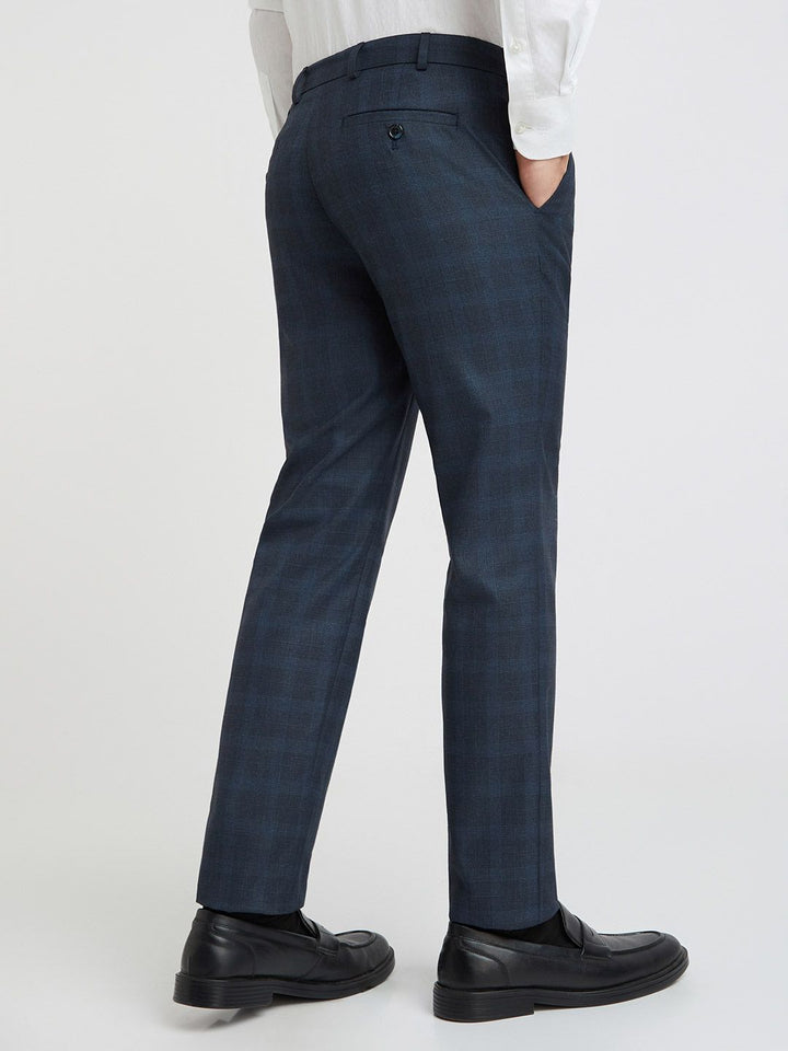 Raymond Men Checked Slim Fit Formal Trousers