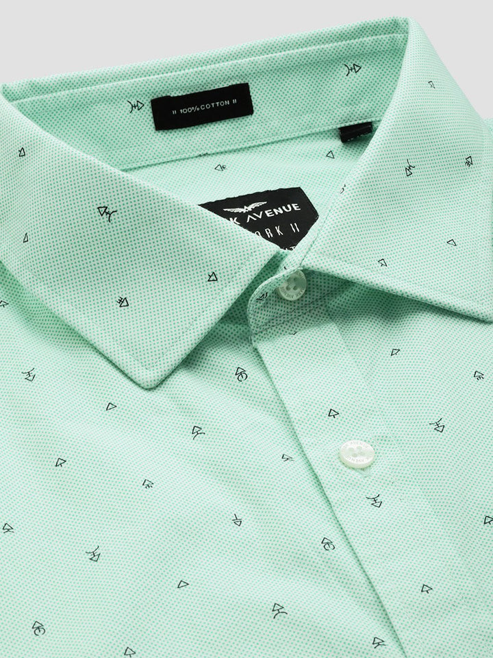 Park Avenue Slim Fit Printed Pure Cotton Formal Shirt
