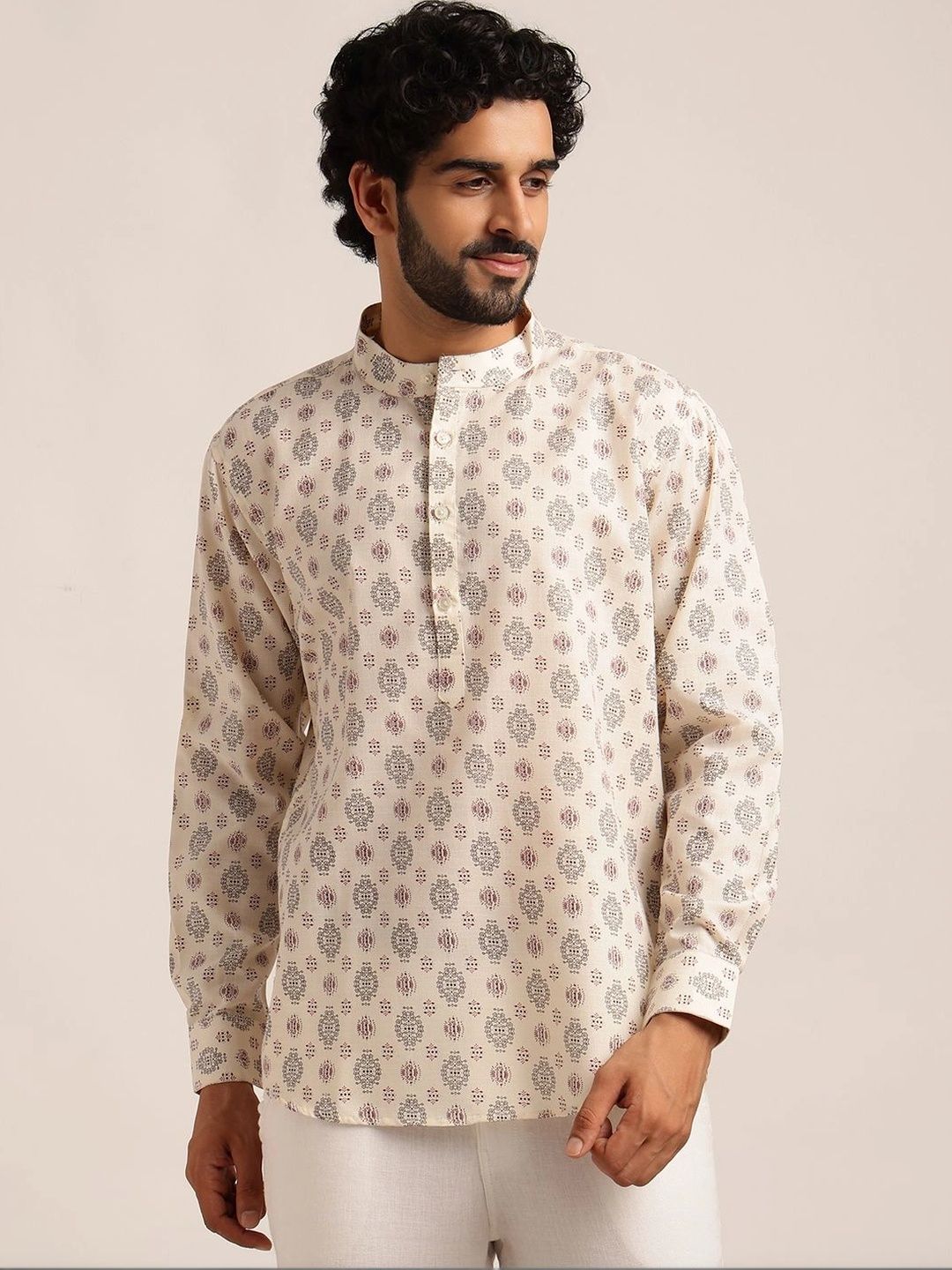 Anouk Lelaki Motif Etnik Bercetak Indie Prints Kurta