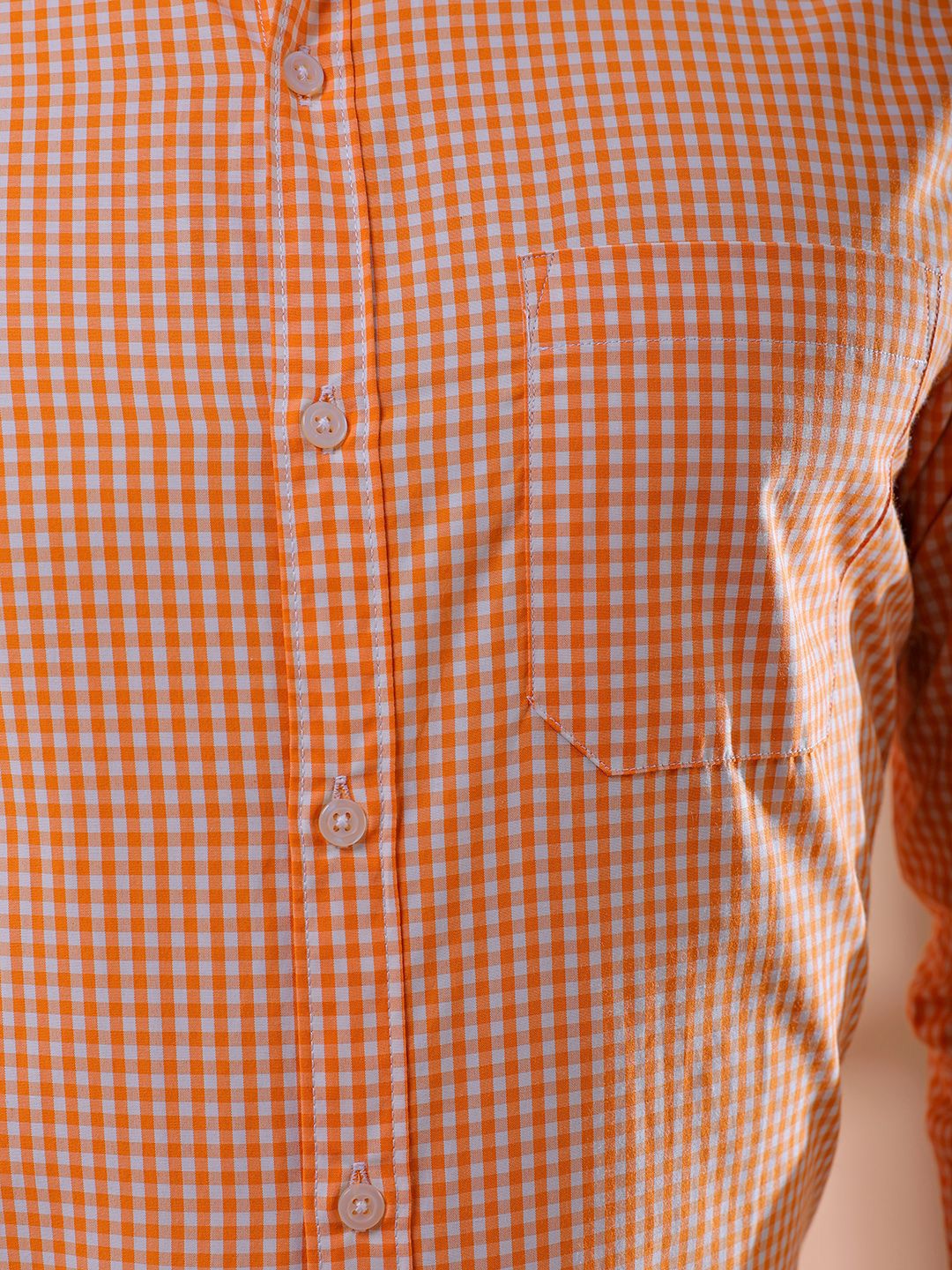 The Indian Garage Co. X Luxe Men Slim Fit Gingham Checks Opaque Checked Formal Shirt