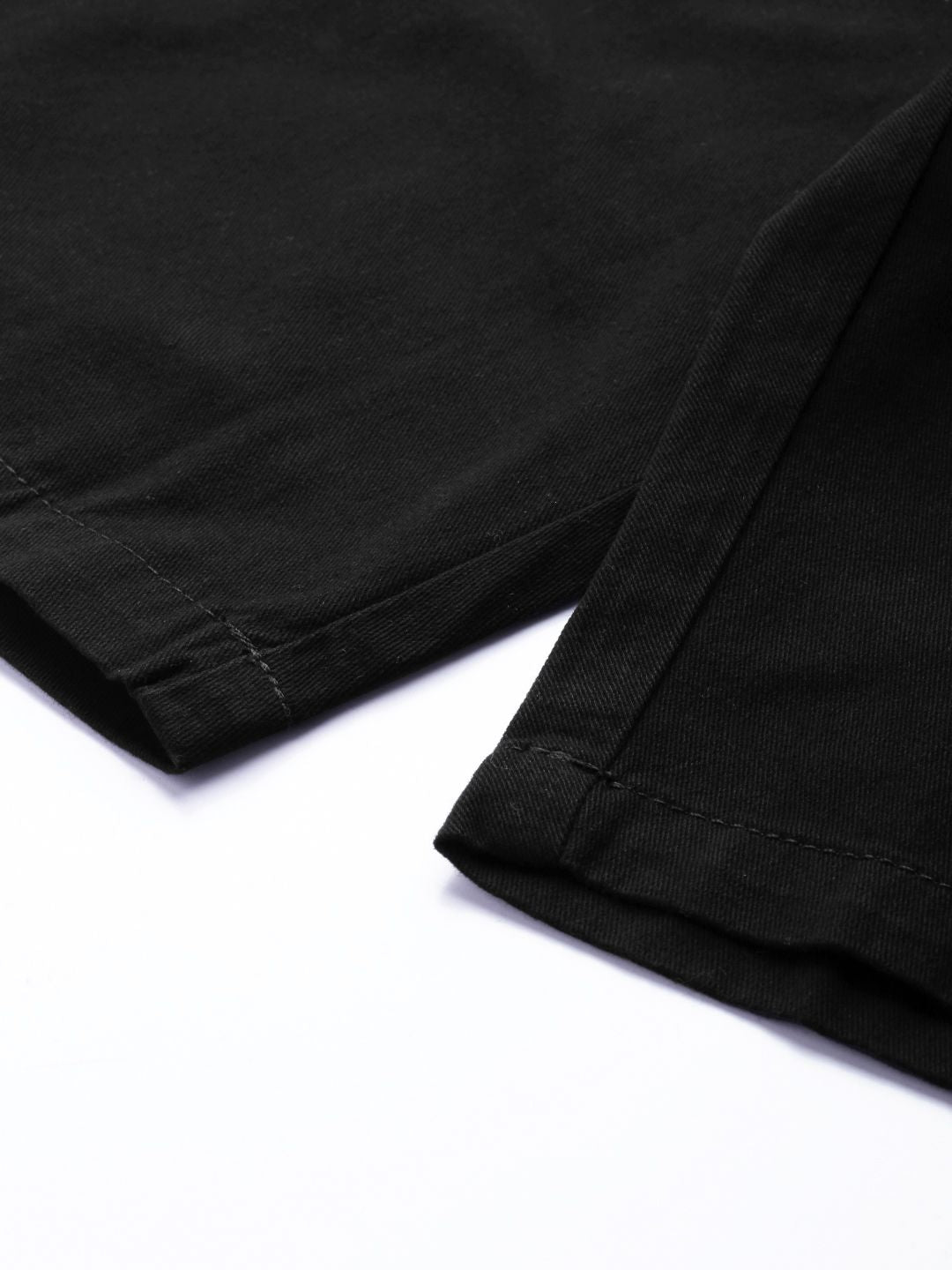 The Indian Garage Co Men Black Slim Fit Chino Shorts