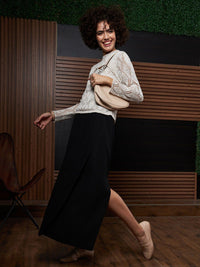 Athena Self Design Round Neck Top
