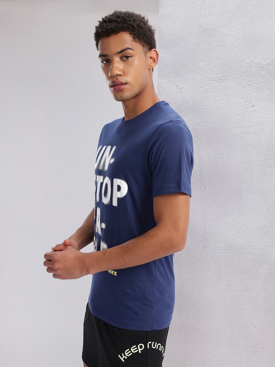 HRX by Hrithik Roshan Typography Printed Training T-shirt
