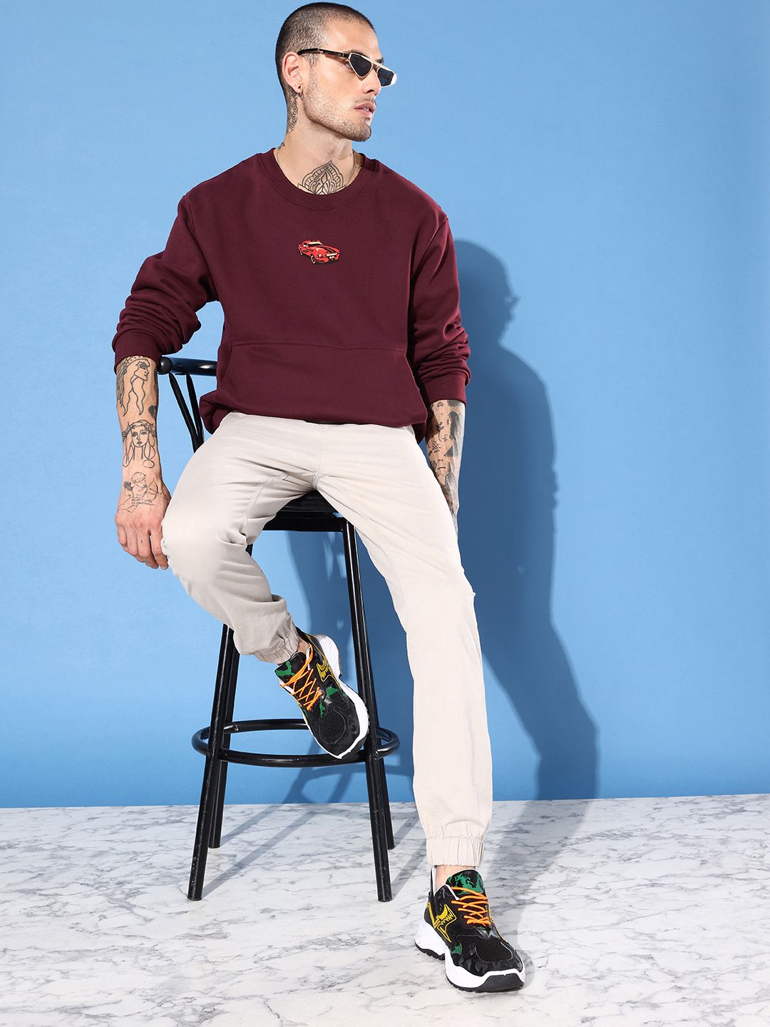 DILLINGER Men Graphic Printed Oversized Sweatshirt