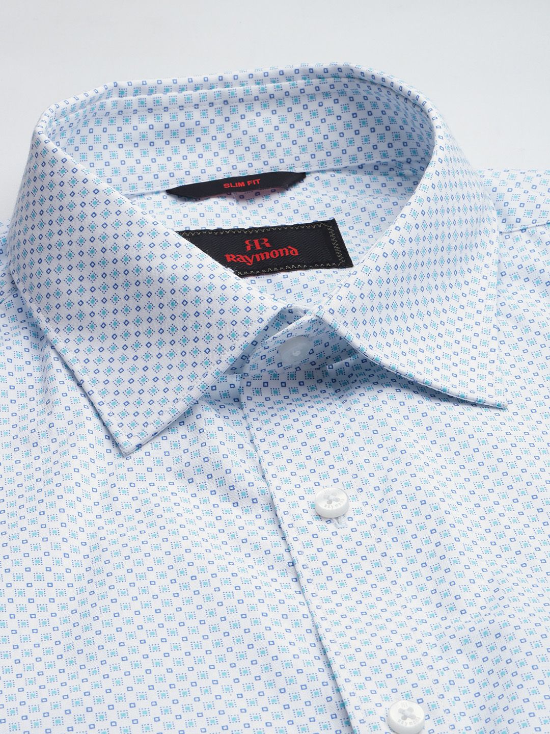 Raymond Pure Cotton Slim Fit Printed Formal Shirt