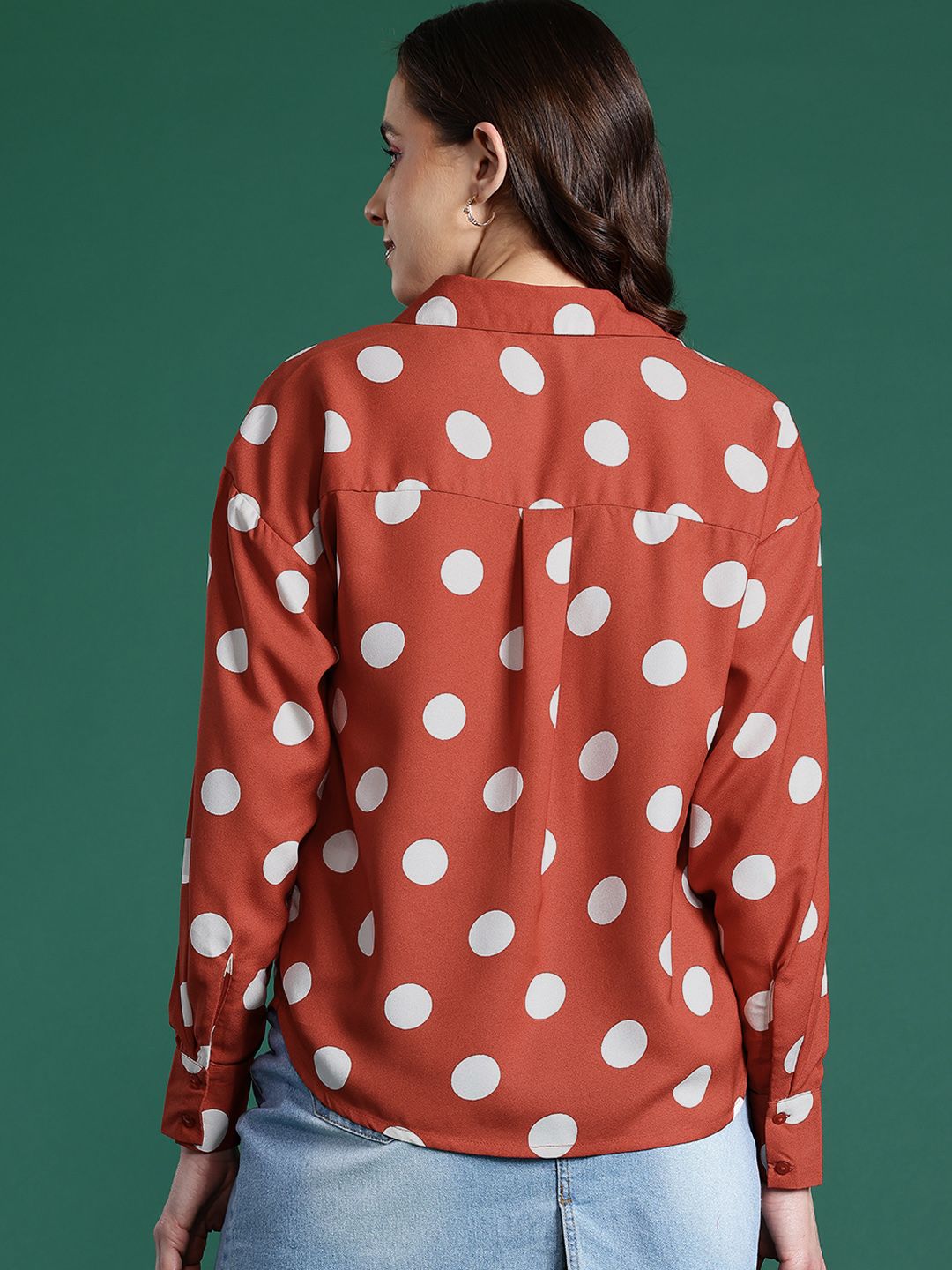 DressBerry Women Polka Dot Print Casual Shirt