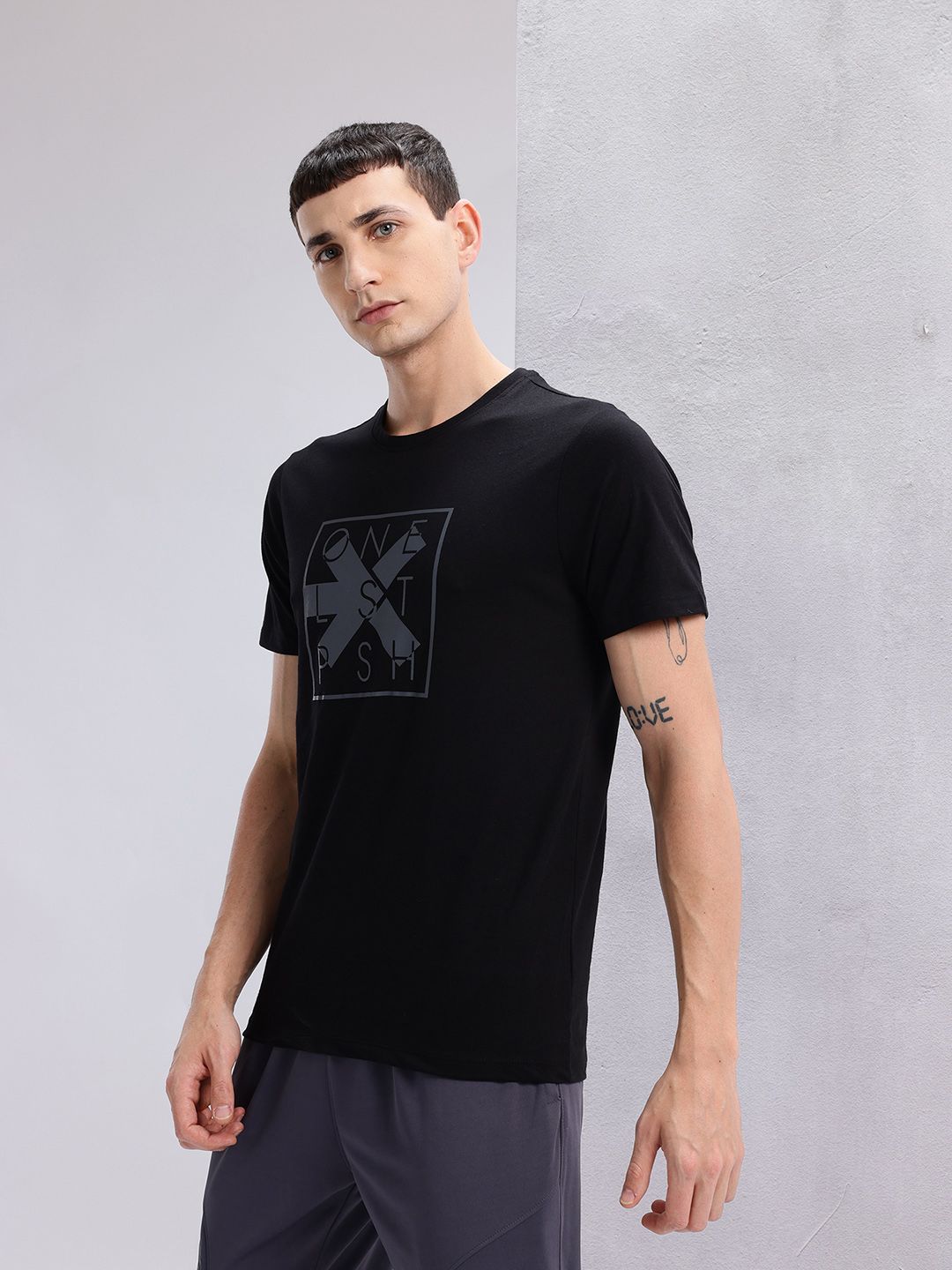 HRX by Hrithik Roshan Men Typography Printed Training T-shirt