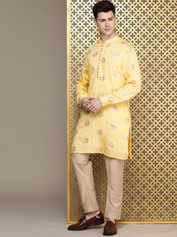 House of Pataudi Woven Design Regular Jashn Kurta