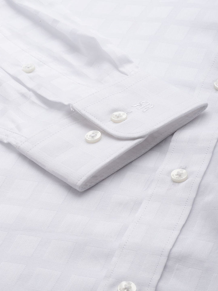 Raymond Pure Cotton Standard Slim Fit Checked Formal Shirt