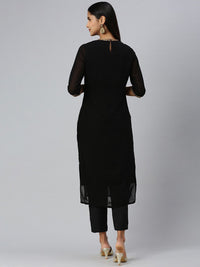 KALINI Floral Embroidered Sequined Kurta with Trousers