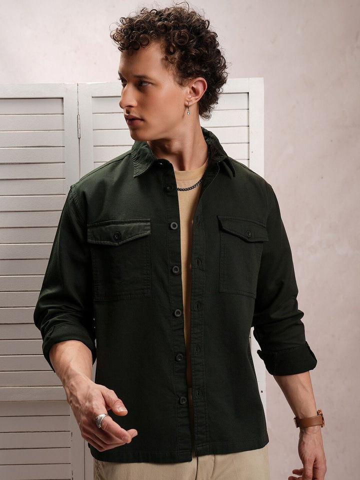 LOCOMOTIVE Premium Dobby Textured Utility Pocket Overshirt