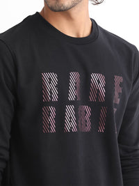 RARE RABBIT Men Marcia Typography Printed Sweatshirt