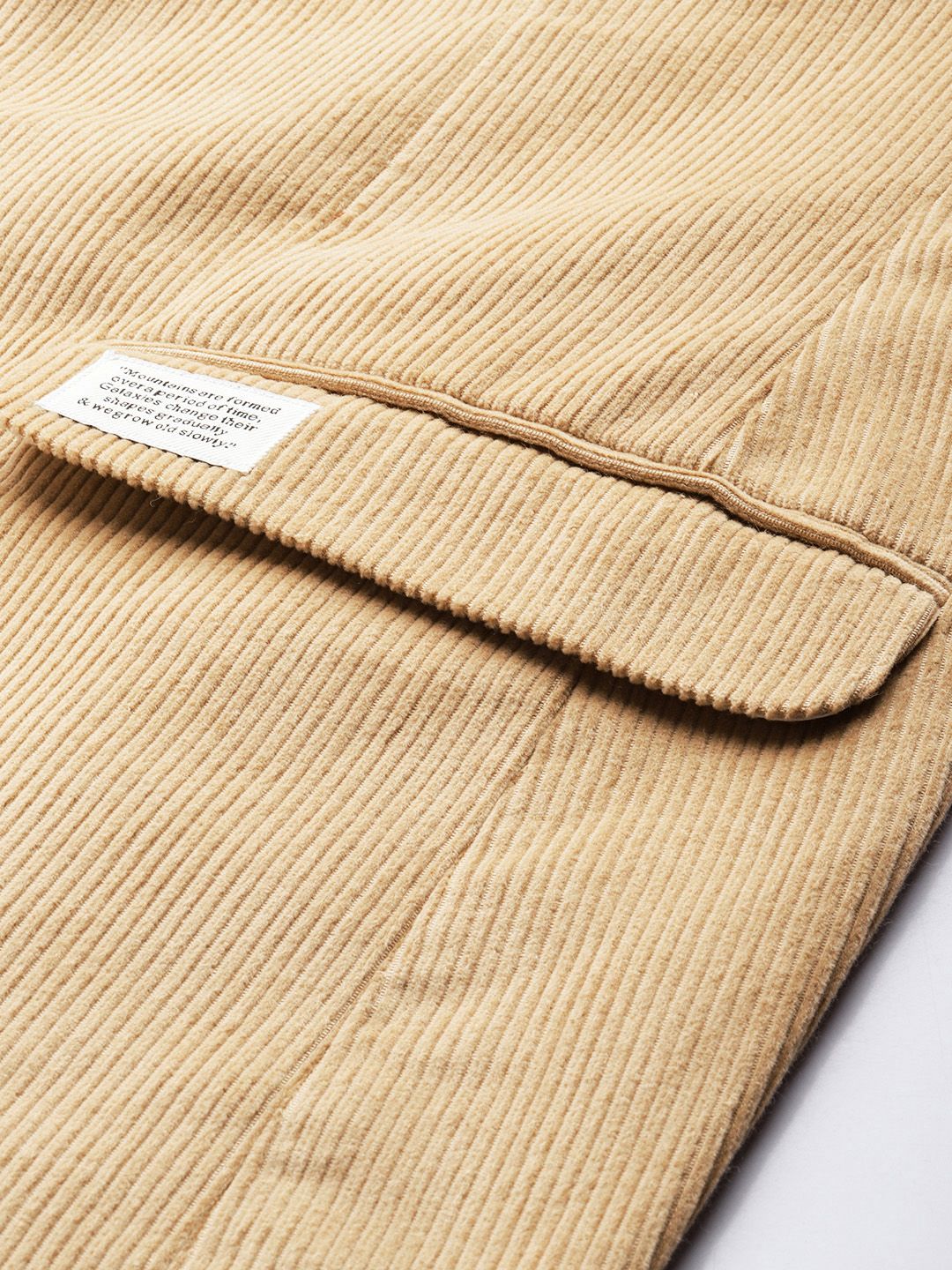 Mr Bowerbird Pure Cotton Corduroy Single-Breasted Tailored Fit Blazers