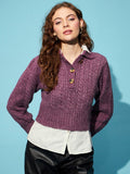STREET 9 Self Designed Crop Pullover