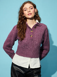 STREET 9 Self Designed Crop Pullover