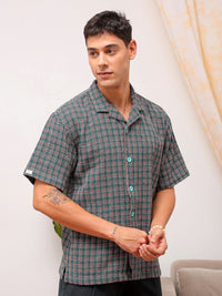 The Indian Garage Co Men Relaxed Fit Checked Resortwear Shirt