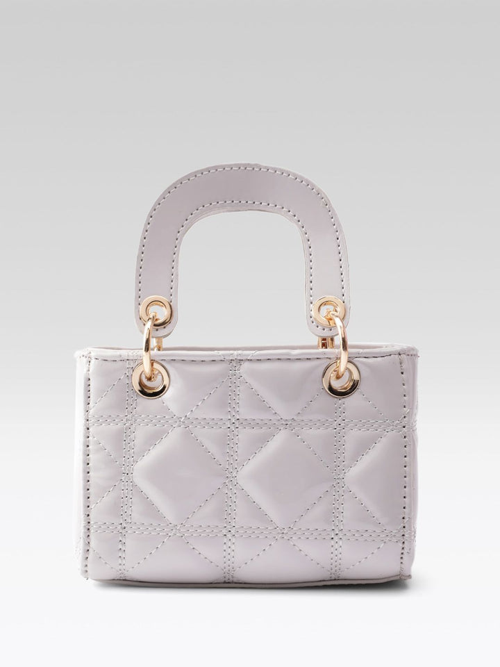 DressBerry Quilted Handheld Bag with Detachable Sling Strap