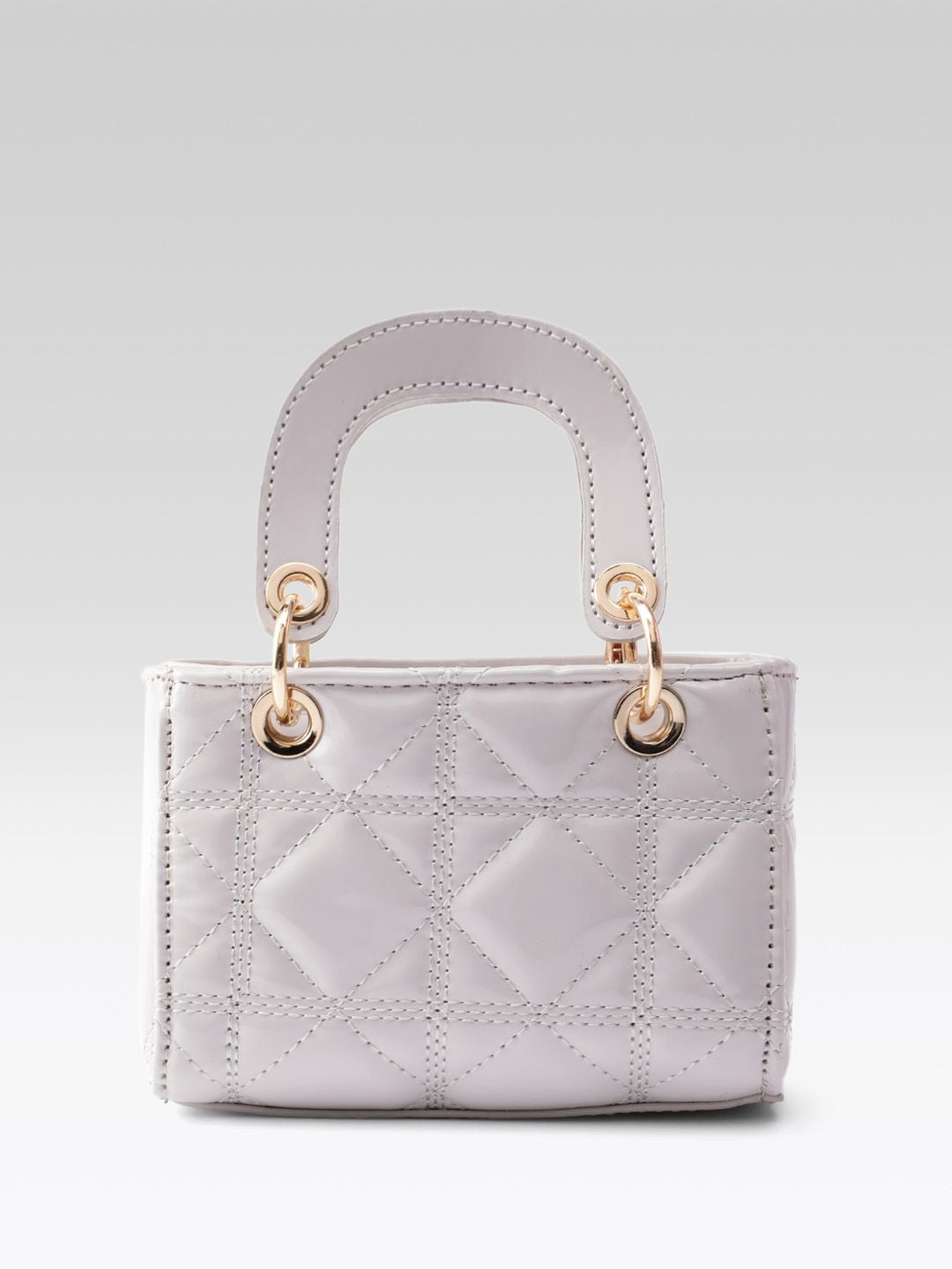 DressBerry Quilted Handheld Bag with Detachable Sling Strap