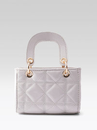 DressBerry Quilted Handheld Bag with Detachable Sling Strap