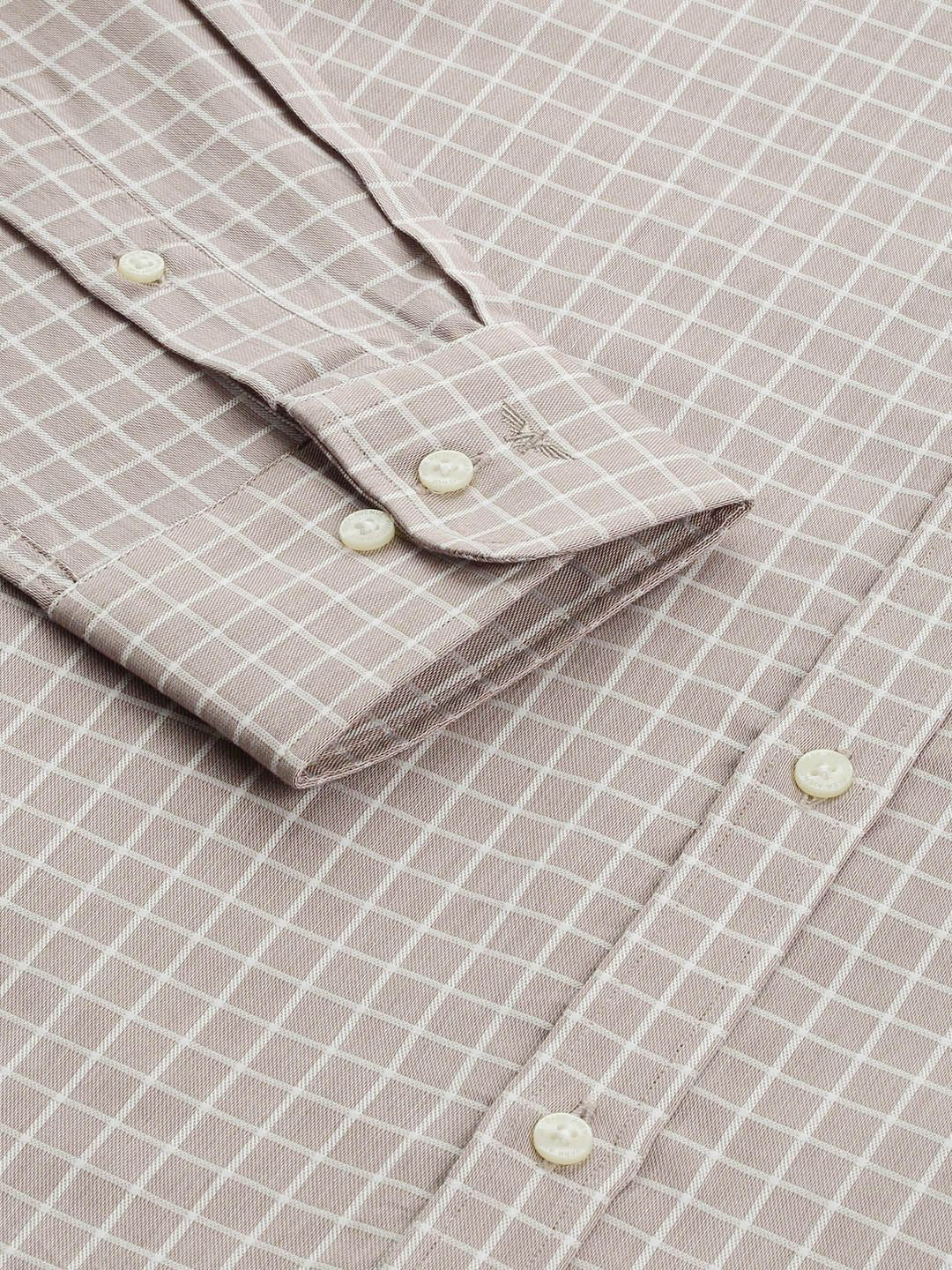 Park Avenue Pure Cotton Slim Fit Grid Tattersall Checked Formal Shirt