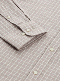 Park Avenue Pure Cotton Slim Fit Grid Tattersall Checked Formal Shirt