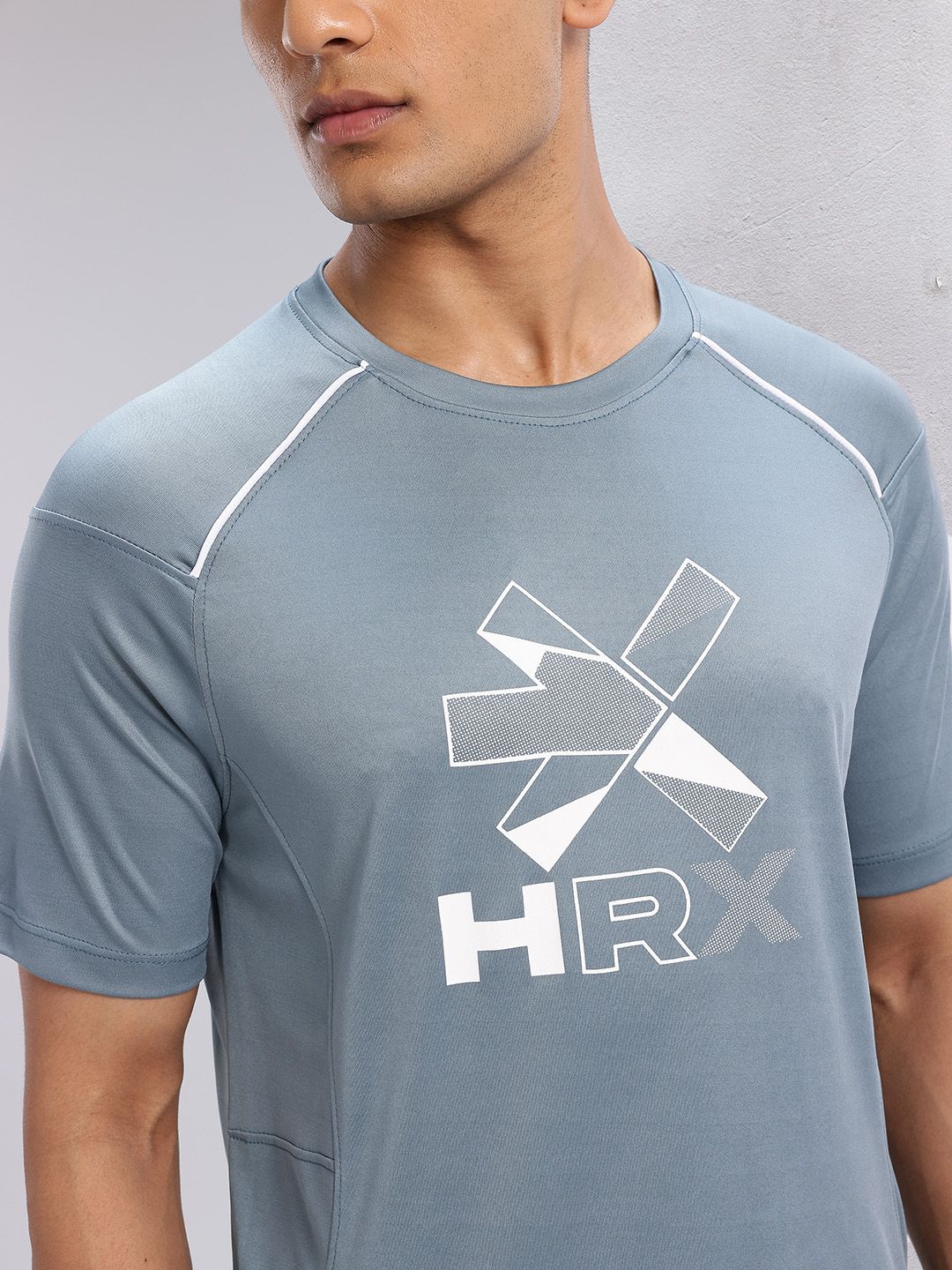 HRX by Hrithik Roshan Brand Logo Print Rapid-Dry Training T-shirt