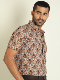 RARE RABBIT Men Tymon Slim Fit Printed Shirt