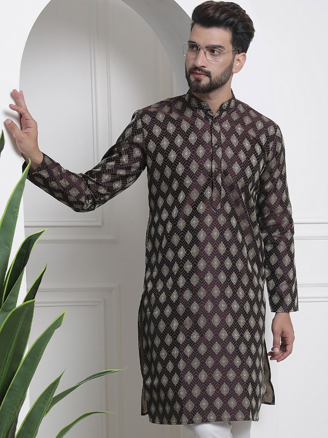 SOJANYA Kurta Katun Sutera Motif Etnik