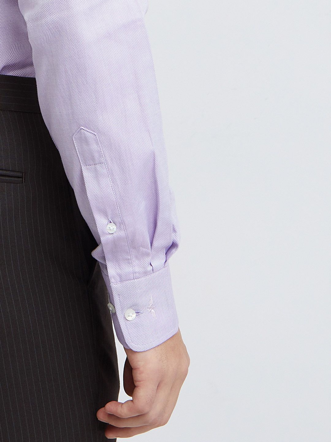 Park Avenue Self Design Pure Cotton Slim Fit Opaque Formal Shirt