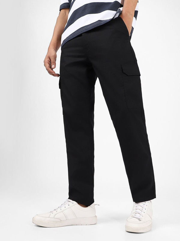 Urbano Fashion Men Mid-Rise Pure Cotton Cargo Trousers