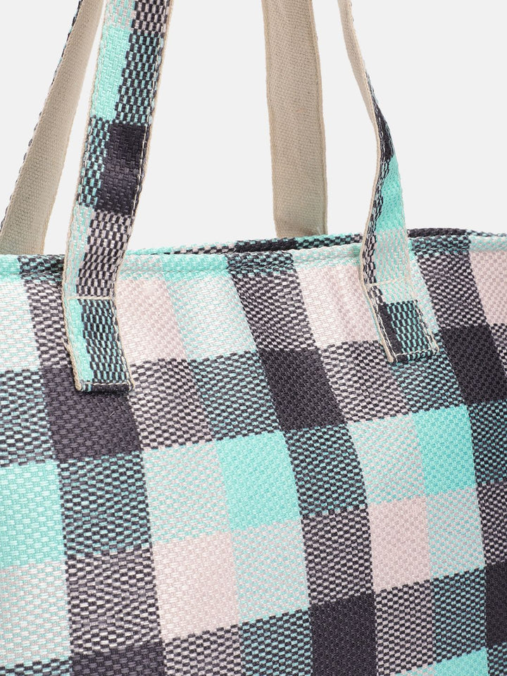 Anouk Self Checked Structured Shoulder Bag