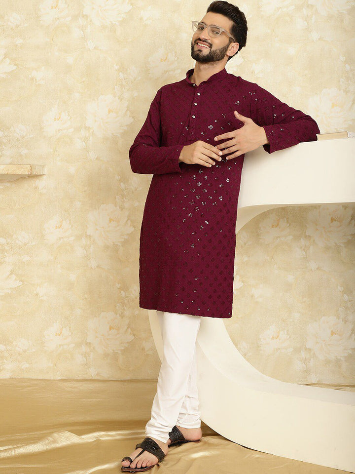 SOJANYA Motif Etnik Sulam Kurta Kapas Tulen Labuci Biasa dengan Churidar