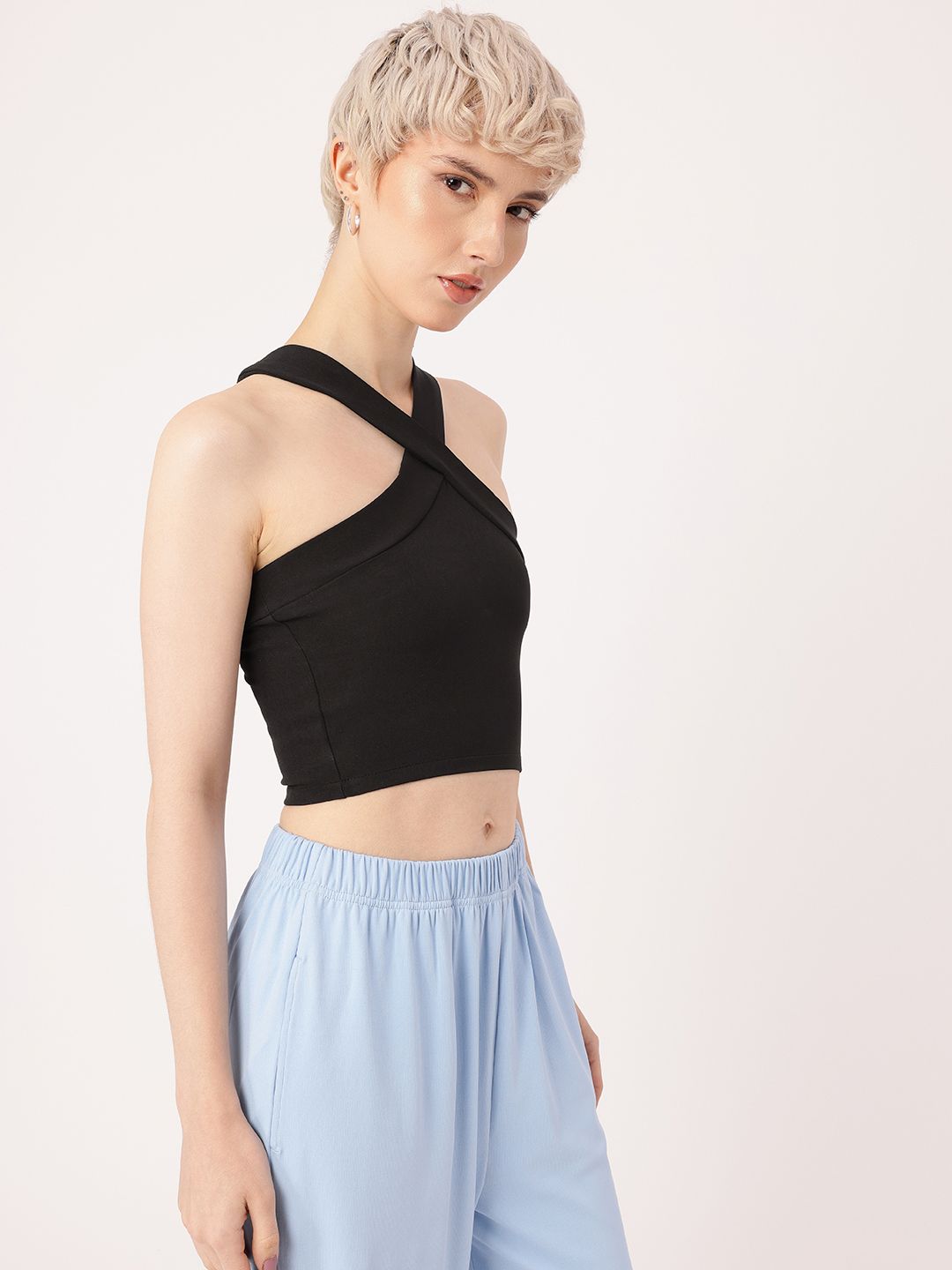 DressBerry Y2K Revival Halter Neck Crop Top
