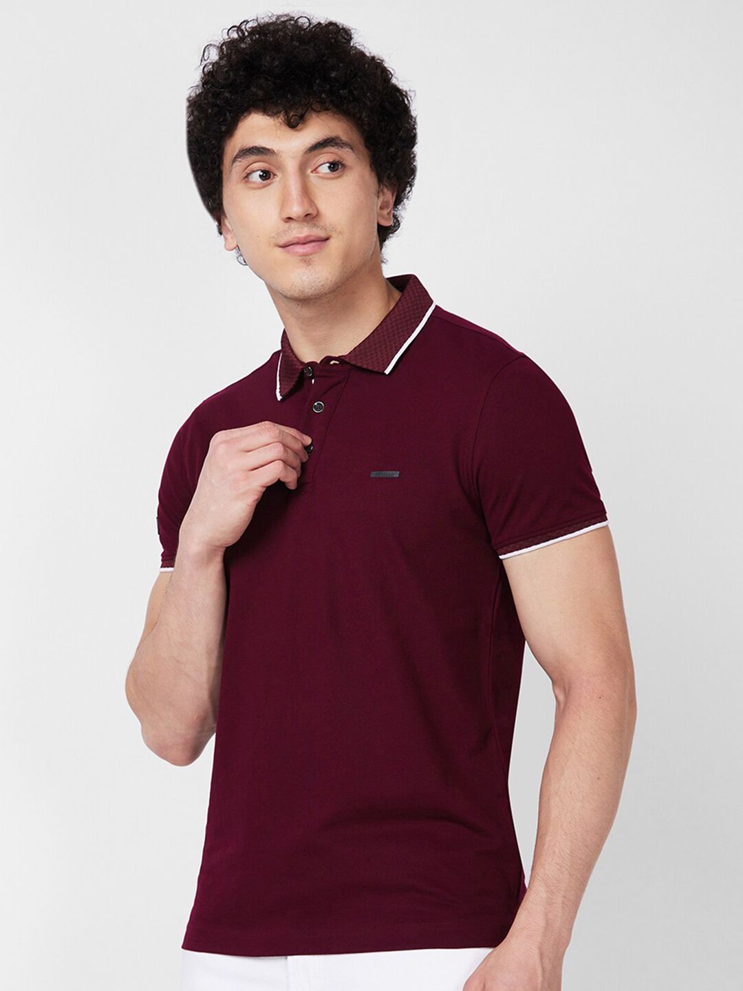 SPYKAR Polo Collar Slim Fit T-shirt