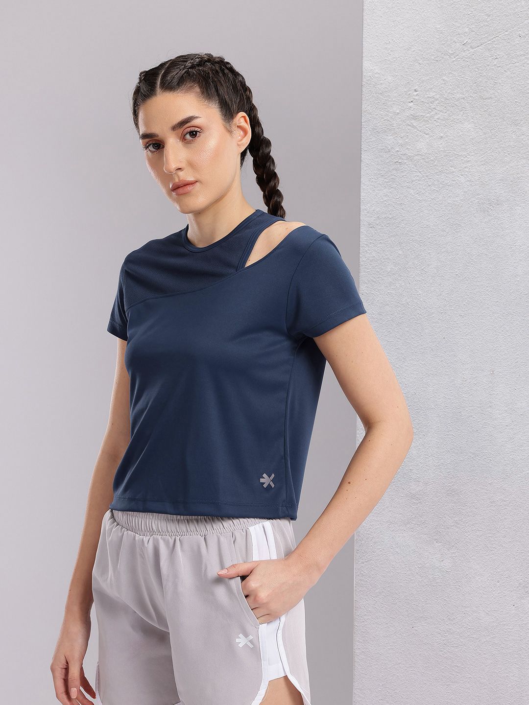 HRX by Hrithik Roshan Women Cut Outs Rapid-Dry Training T-shirt