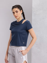 HRX by Hrithik Roshan Women Cut Outs Rapid-Dry Training T-shirt