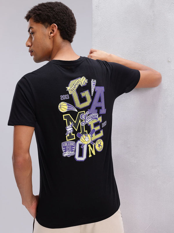Hrx oleh Hrithik Roshan Typography Print T-Shirt Gaya Hidup Biasa