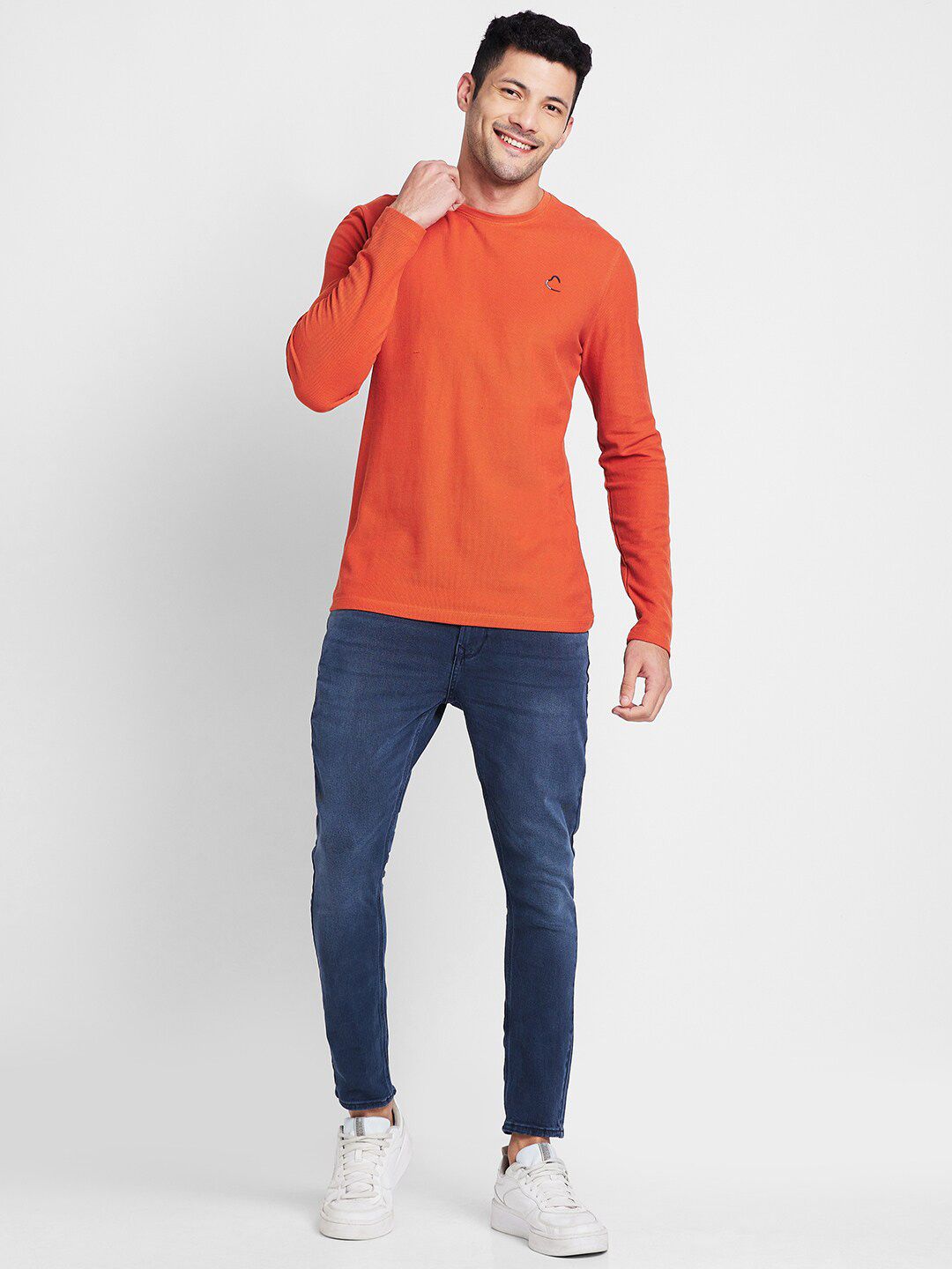 Being Human Self Design Round Neck Casual T-shirt